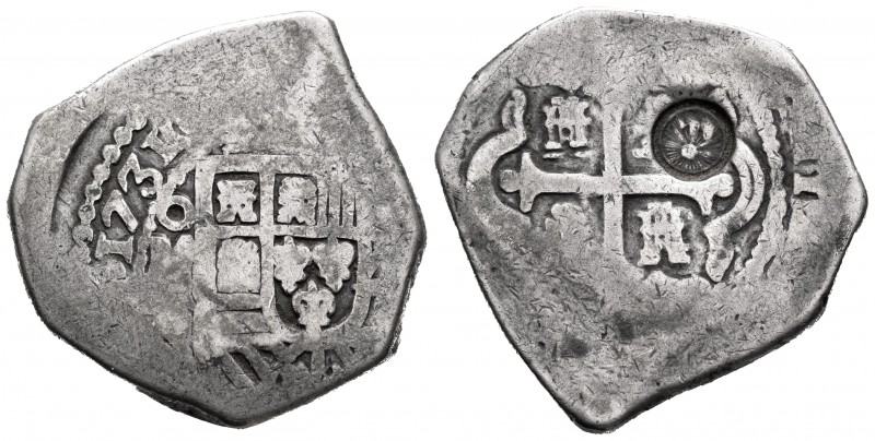 Philip V (1700-1746). 8 reales. 1731. México. (F). (Cal-1425). Ag. 26,16 g. Guat...