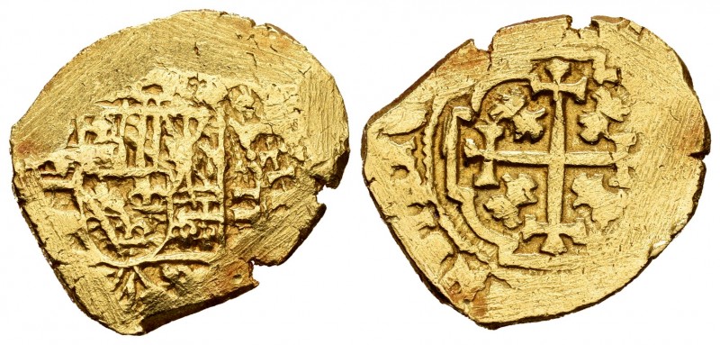 Philip V (1700-1746). 2 escudos. México. (Cal-type 238). Au. 6,68 g. F. Est...50...