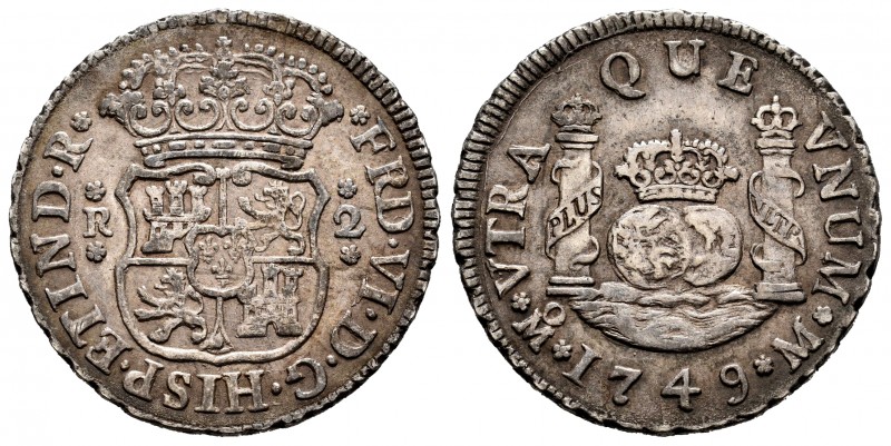 Ferdinand VI (1746-1759). 2 reales. 1749. México. M. (Cal-288). Ag. 6,74 g. Choi...