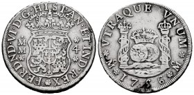 Ferdinand VI (1746-1759). 4 reales. 1756. México. MM. (Cal-390). Ag. 13,32 g. Minor hairlines. Almost VF. Est...110,00. 

SPANISH DESCRIPTION: Fernand...