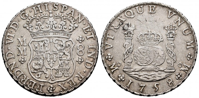Ferdinand VI (1746-1759). 8 reales. 1758. México. MM. (Cal-494). Ag. 27,08 g. VF...