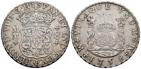 Ferdinand VI (1746-1759). 8 reales. 1758. México. MM. (Cal-494). Ag. 27,08 g. VF/Choice VF. Est...250,00. 

SPANISH DESCRIPTION: Fernando VI (1746-175...