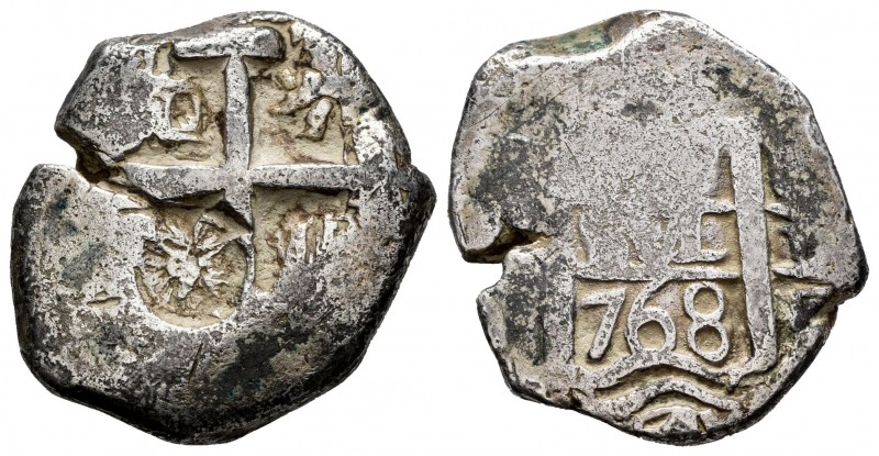 Charles III (1759-1788). 4 reales. 1768. Potosí. V - Y. (Cal-912). Ag. 12,90 g. ...
