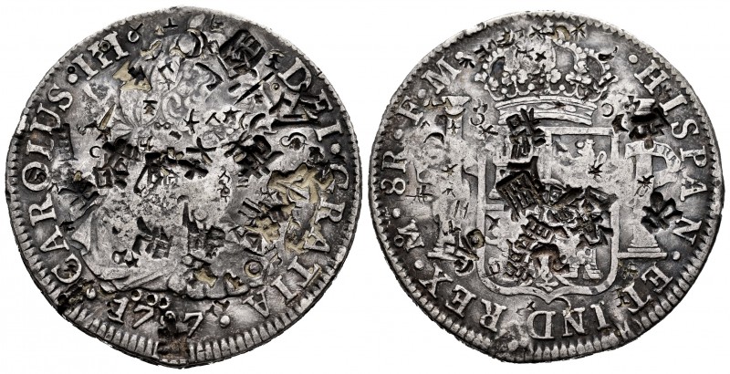 Charles III (1759-1788). 8 reales. 1787. México. FM. (Cal-1131). Ag. 26,93 g. Ch...