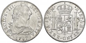 Charles III (1759-1788). 8 reales. 1787. México. FM. (Cal-1131). Ag. 26,88 g. Minimal hairlines. It retains some luster. XF/AU. Est...400,00. 

SPANIS...