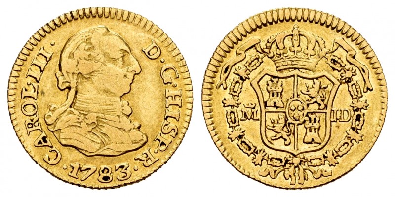 Charles III (1759-1788). 1/2 escudo. 1783. Madrid. JD. (Cal-1275). Au. 1,74 g. A...