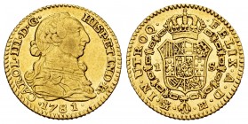 Charles III (1759-1788). 1 escudo. 1781/0. Madrid. PJ. (Cal-1360). Au. 3,36 g. Overdate. Choice VF. Est...180,00. 

SPANISH DESCRIPTION: Carlos III (1...