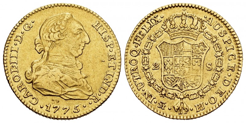 Charles III (1759-1788). 2 escudos. 1775. Madrid. PJ. (Cal-1549). Au. 6,70 g. Al...