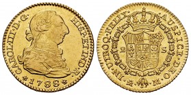 Charles III (1759-1788). 2 escudos. 1788. Madrid. M. (Cal-1578). Au. 6,69 g. Almost XF. Est...350,00. 

SPANISH DESCRIPTION: Carlos III (1759-1788). 2...