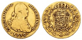 Charles IV (1788-1808). 1 escudo. 1792. Madrid. MF. (Cal-1109). Au. 3,30 g. Choice F. Est...150,00. 

SPANISH DESCRIPTION: Carlos IV (1788-1808). 1 es...