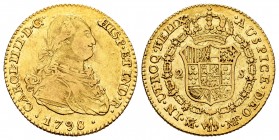 Charles IV (1788-1808). 2 escudos. 1798. Madrid. MF. (Cal-1290). Au. 6,82 g. Almost VF/VF. Est...300,00. 

SPANISH DESCRIPTION: Carlos IV (1788-1808)....