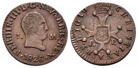 Ferdinand VII (1808-1833). 1 maravedi. 1826. Pamplona. (Cal-37). Ae. 2,04 g. Hairlines on reverse. Almost XF. Est...70,00. 

SPANISH DESCRIPTION: Fern...
