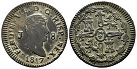 Ferdinand VII (1808-1833). 8 maravedis. 1817. Jubia. (Cal-196). Ae. 10,21 g. Choice VF/Almost XF. Est...70,00. 

SPANISH DESCRIPTION: Fernando VII (18...
