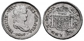 Ferdinand VII (1808-1833). 1/2 real. 1819. Lima. JP. (Cal-362). Ag. 1,68 g. Almost XF. Est...100,00. 

SPANISH DESCRIPTION: Fernando VII (1808-1833). ...