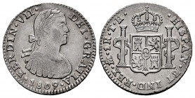 Ferdinand VII (1808-1833). 1 real. 1809. México. TH. (Cal-600). Ag. 3,35 g. Imaginary bust. Scarce. Choice VF. Est...120,00. 

SPANISH DESCRIPTION: Fe...