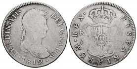 Ferdinand VII (1808-1833). 4 reales. 1812. Cadiz. (C)I. (Cal-1024). Ag. 12,71 g. F. Est...50,00. 

SPANISH DESCRIPTION: Fernando VII (1808-1833). 4 re...