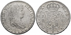 Ferdinand VII (1808-1833). 8 reales. 1815. Madrid. GJ. (Cal-1269). Ag. 27,15 g. Laureate bust. A good sample. Choice VF. Est...180,00. 

SPANISH DESCR...