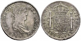 Ferdinand VII (1808-1833). 8 reales. 1821. Zacatecas. RG. (Cal-1465). Ag. 27,27 g. Choice VF. Est...120,00. 

SPANISH DESCRIPTION: Fernando VII (1808-...