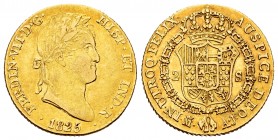 Ferdinand VII (1808-1833). 2 escudos. 1825. Madrid. AJ. (Cal-1631). Au. 6,78 g. Choice VF. Est...350,00. 

SPANISH DESCRIPTION: Fernando VII (1808-183...