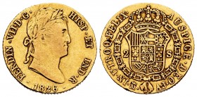Ferdinand VII (1808-1833). 2 escudos. 1826. Madrid. AJ. (Cal-1632). Au. 6,72 g. Minor nick on edge. Almost VF. Est...300,00. 

SPANISH DESCRIPTION: Fe...
