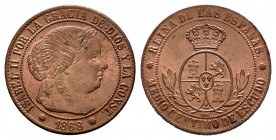 Elizabeth II (1833-1868). 1/2 centimo de escudo. 1868. Sevilla. OM. (Cal-212). Ae. 1,22 g. Original luster. Almost UNC. Est...45,00. 

SPANISH DESCRIP...