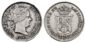 Elizabeth II (1833-1868). 20 centimos de escudo. 1868*6-8. Madrid. (Cal-407). Ag. 2,67 g. XF. Est...75,00. 

SPANISH DESCRIPTION: Isabel II (1833-1868...