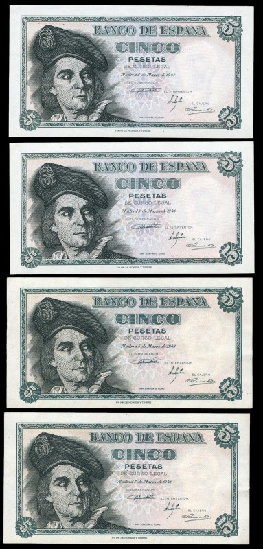 5 pesetas. 1948. Madrid. (Ed 2017-455a). March 5, Juan Sebastián Elcano. Serie H...