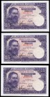 25 pesetas. 1954. Madrid. (Ed 2017-467a). July 22, Isaac Albéniz. Serie D. Correlative trio. Almost UNC. Est...60,00. 

SPANISH DESCRIPTION: 25 peseta...