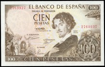 100 pesetas. 1965. Madrid. (Ed 2017-470). November 19, Gustavo Adolfo Bécquer. Without serie. UNC. Est...20,00. 

SPANISH DESCRIPTION: 100 pesetas. 19...