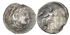 Imperio Macedonio. Alejandro III, Magno (336-323 a.C.). Ake. Tetradracma. (S. 6717 var) (MJP. 3248c). 16,19 g. MBC+.