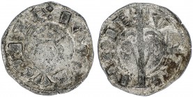 Jaume I (1213-1276). València. Diner. (Cru.V.S. 316) (Cru.C.G. 2129). Segunda emisión. Acuñación floja. 0,81 g. (MBC+).