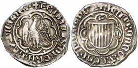 Frederic IV de Sicília (1355-1377). Sicília. Pirral. (Cru.V.S. 652) (Cru.C.G. 2632) (MIR. 194/42). Ex Calicó 26/02/1987, nº 156. Ex Colección Baucis. ...