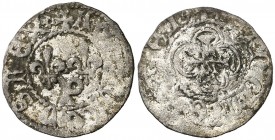 Lluís XI de França (1463-1467/1473-1483). Perpinyà. Patac. (Cru.V.S. 928) (Cru.C.G. 3051). Escasa. 0,59 g. MBC-/BC+.