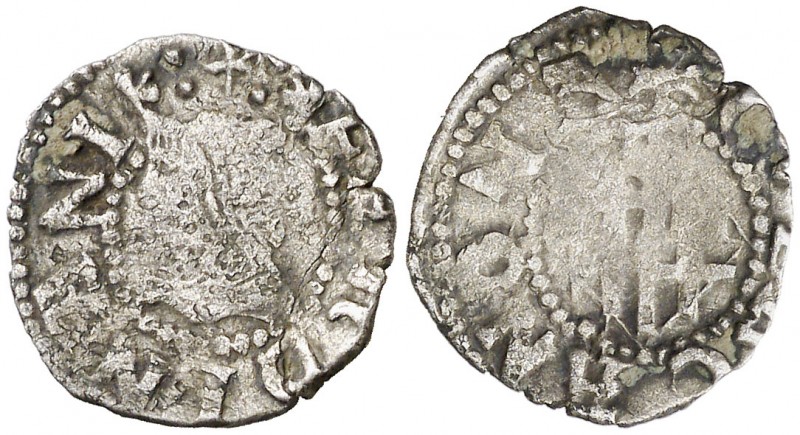 Ferran II (1479-1516). Barcelona. Dobler. (Cru.V.S. falta) (Cru.C.G. 3083c). 0,7...