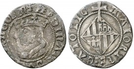 Ferran II (1479-1516). Mallorca. Ral. (Cru.V.S. 1180 var) (Cru.C.G. 3094). Letras A latinas, excepto las de ARAGONN. Ex Colección Ramon Llull, 26/11/2...