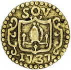 1737. Barcelona. Sant Sever. Pellofa. (Cru.L. 1298). Valor: SOV. Latón. 0,85 g. EBC-.