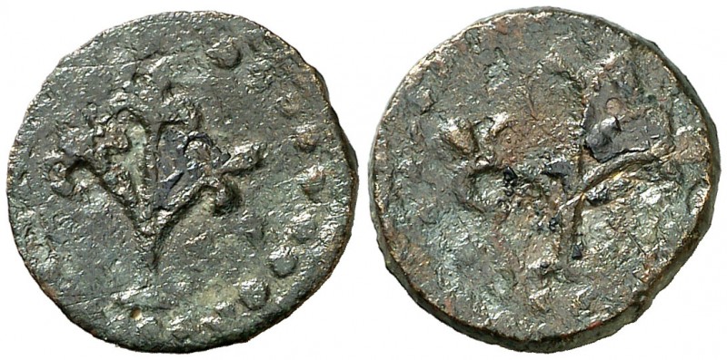 Lleida. Mitja pugesa. (Cru.L. 1764) (Cru.C.G. 3772a). Escasa. 1,33 g. MBC-.