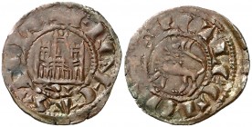 Fernando IV (1295-1312). Marca: . Dinero. (AB. falta). Escasa. 0,85 g. MBC.