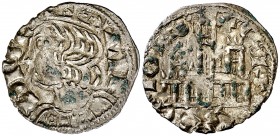Alfonso XI (1312-1350). Sevilla. Cornado. (AB. 340.4) (V.Q. 5568, mismo ejemplar). 0,89 g. MBC+.