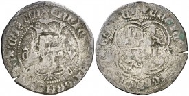 Enrique II (1368-1379). Coruña. Real de vellón de busto. (AB. 434). Rara. 2,24 g. BC+/BC.