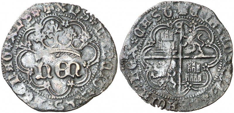 Enrique IV (1454-1474). Sevilla. Real de anagrama. (AB. 713). Grieta. 2,89 g. (M...