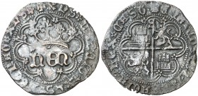Enrique IV (1454-1474). Sevilla. Real de anagrama. (AB. 713). Grieta. 2,89 g. (MBC).