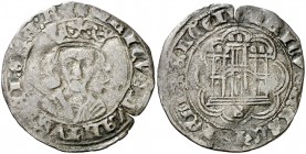 Enrique IV (1454-1474). Burgos. Cuartillo. (AB. 739). 2,81 g. MBC-.