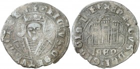 Enrique IV (1454-1474). Jaén. Cuartillo. (AB. 746). 2,89 g. MBC-.