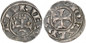 Teobaldo II (1253-1270). Navarra. Dinero. (Cru.V.S. 228). 1,15 g. MBC.