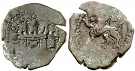 s/d. Felipe II. Cuenca. 1 ochavo. (AC. 58). 4,03 g. BC+.