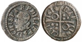 1619. Felipe III. Barcelona. 1 diner. (AC. 15) (Cru.C.G. 4347g). 0,84 g. MBC+/MBC.