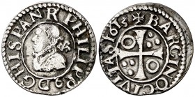 1613. Felipe III. Barcelona. 1/2 croat. (AC. 378) (Cru.C.G. 4342g). 1,58 g. MBC.