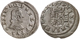 1661. Felipe IV. MD (Madrid). 8 maravedís. (AC. 355). Sin ensayador. 2 g. MBC+.