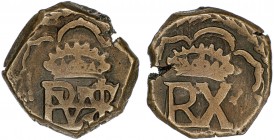 (1658-1659). Felipe IV. Granada o Madrid. (AC. 523) (J.S. K-69 o K-76). Resello de valor IIII sobre 8 maravedís sobre cospel virgen. El resello ocupa ...